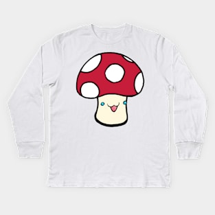 Smiling Mushroom Kids Long Sleeve T-Shirt